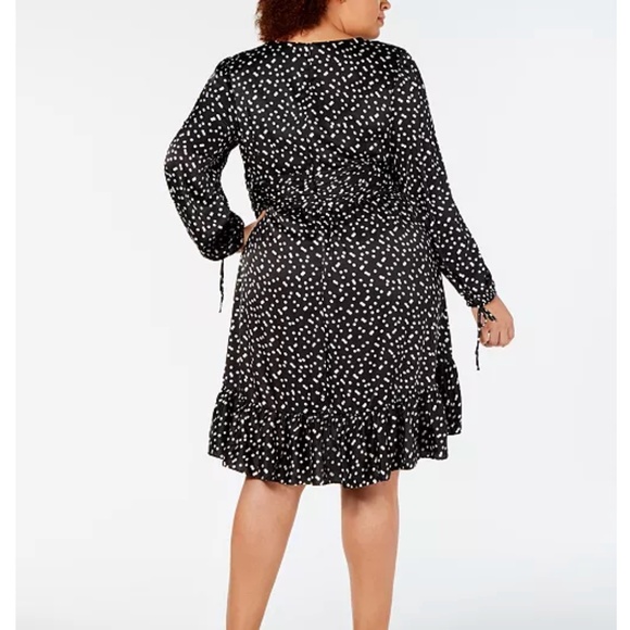 Betsey Johnson - Polka Dot Black White Long Sleeve Cherry Ruffle Dress - 16 - Picture 4 of 15